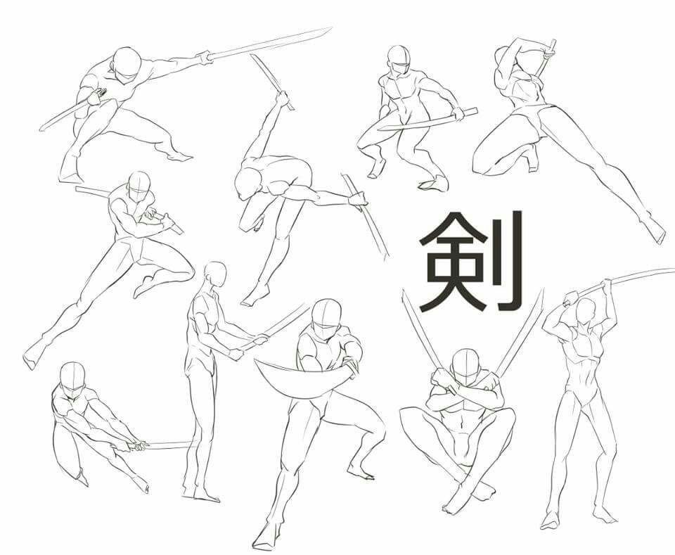 Featured image of post Anime Poses Reference Fighting Drawing Base